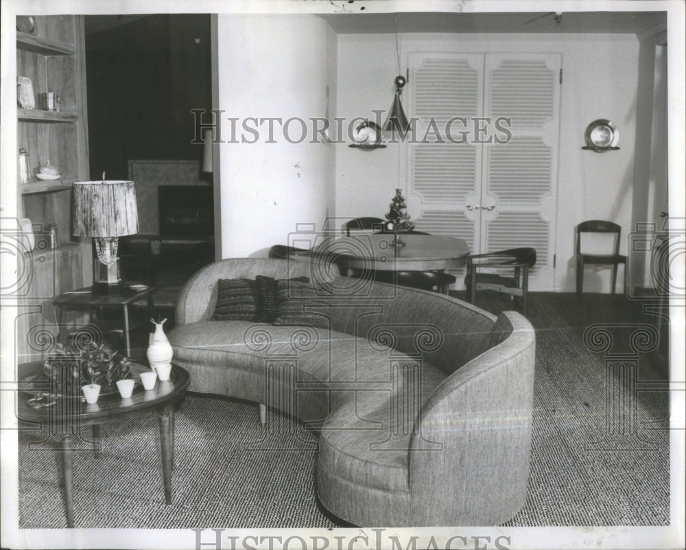 1958 Press Photo Dining Room Furniture- RSA39541 - Historic Images