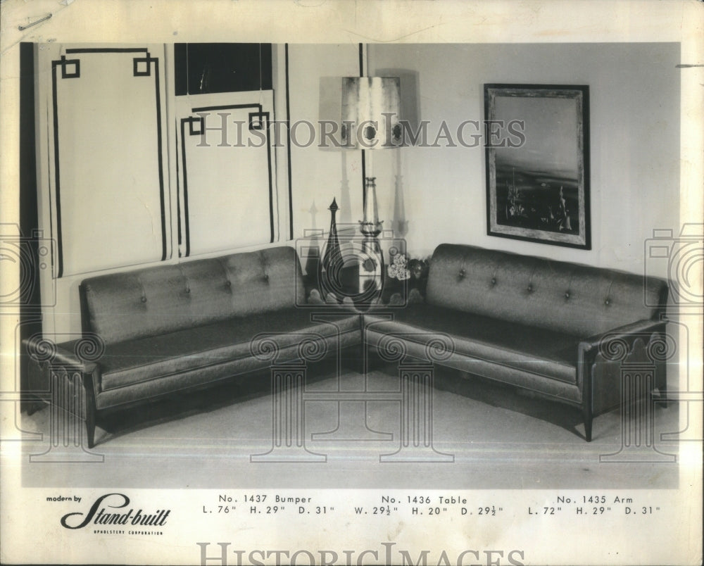 1965 Decorative-Two Tone Upholstery Ornamen - Historic Images