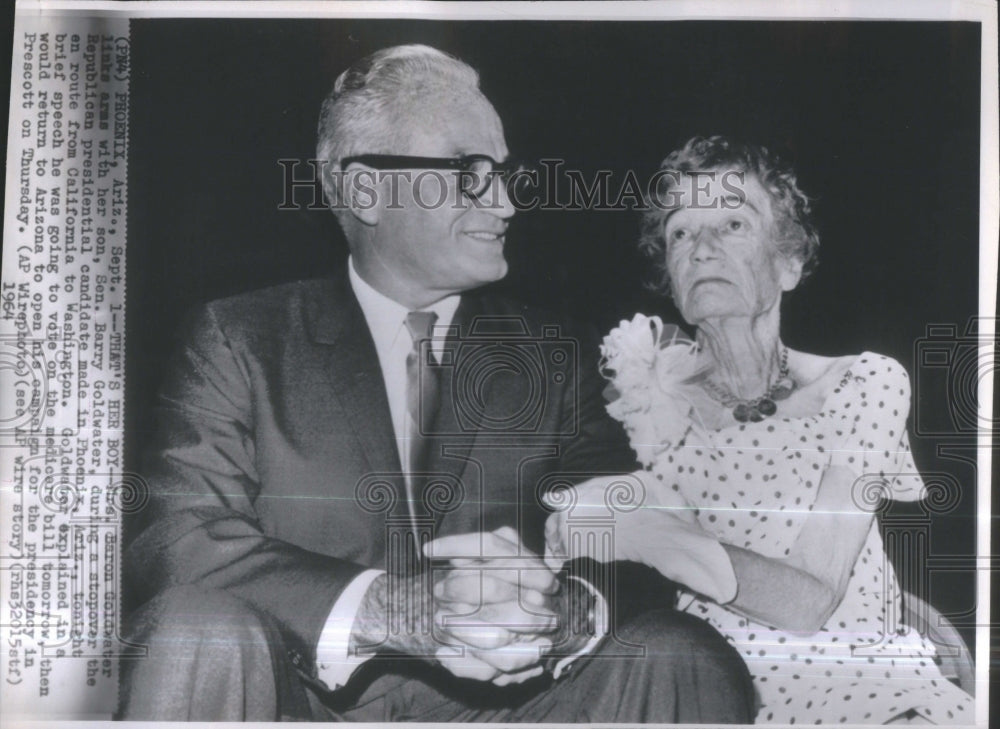 1964 Mrs Baron Goldwater son Barry Phoenix - Historic Images