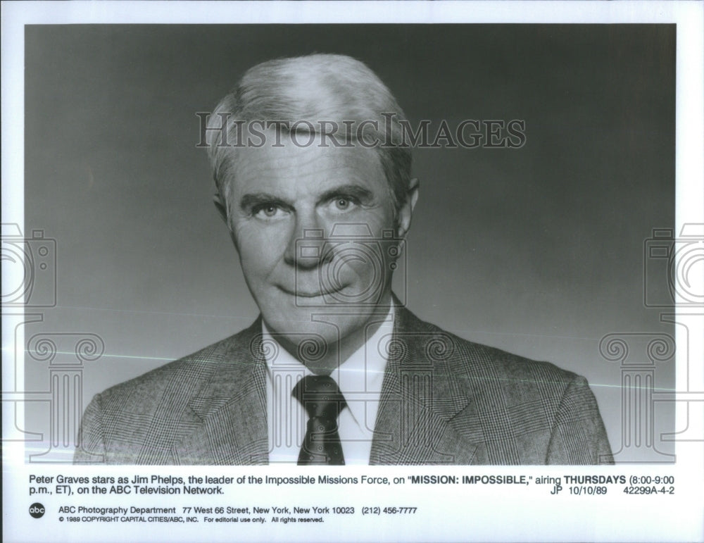 1989 Peter Graves "Mission Impossible" - Historic Images