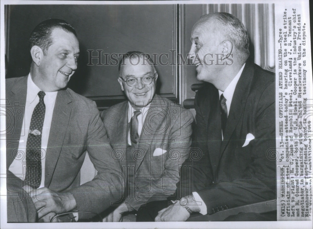 1959 Press Photo Steel Officials Strike Hearing- RSA40081 - Historic Images