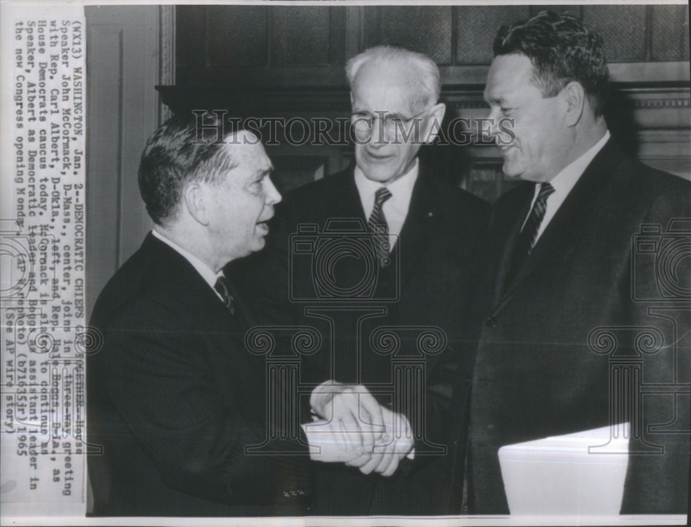 1965 House Speaker John McCormack Rep Carl - Historic Images