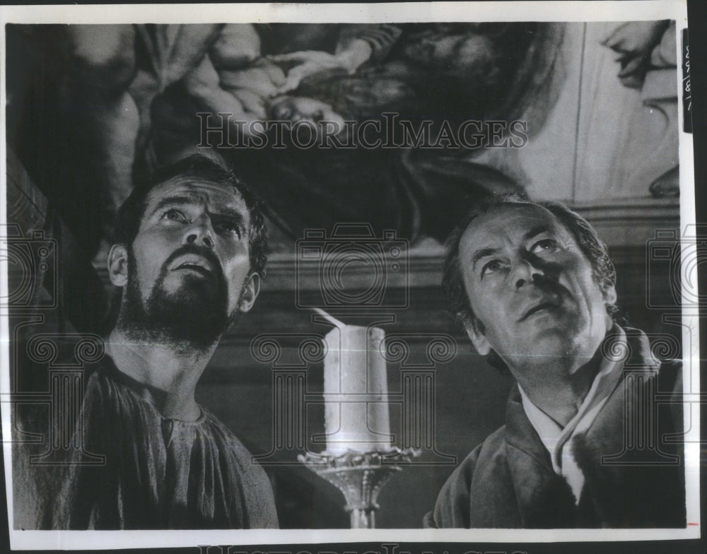 1966 Press Photo Carlton Heston &amp; Rex Harrison- RSA40237 - Historic Images