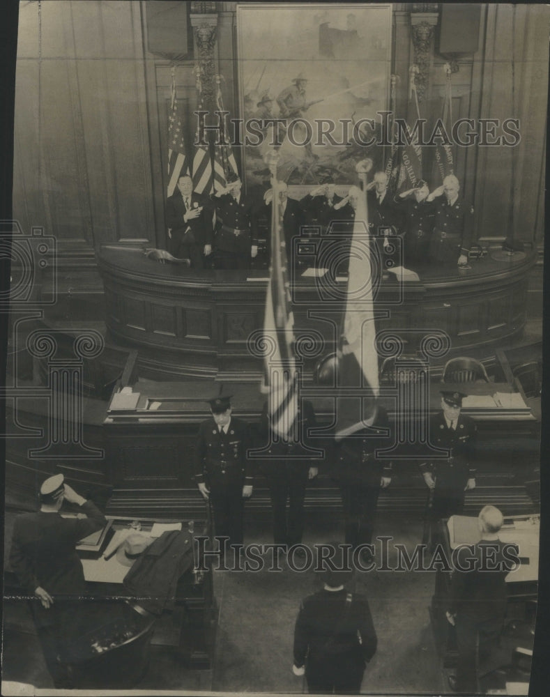 1945 Knox Memorial Service City Hall-Historic Images
