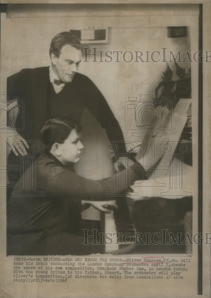 1968 Teenage Conductor Checks Composition-Historic Images