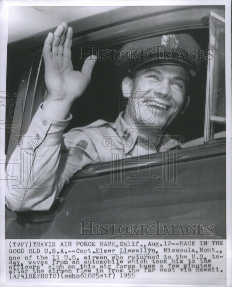1955 Press Photo US Soldier Llewellyn Returning Home- RSA41751- Historic Images