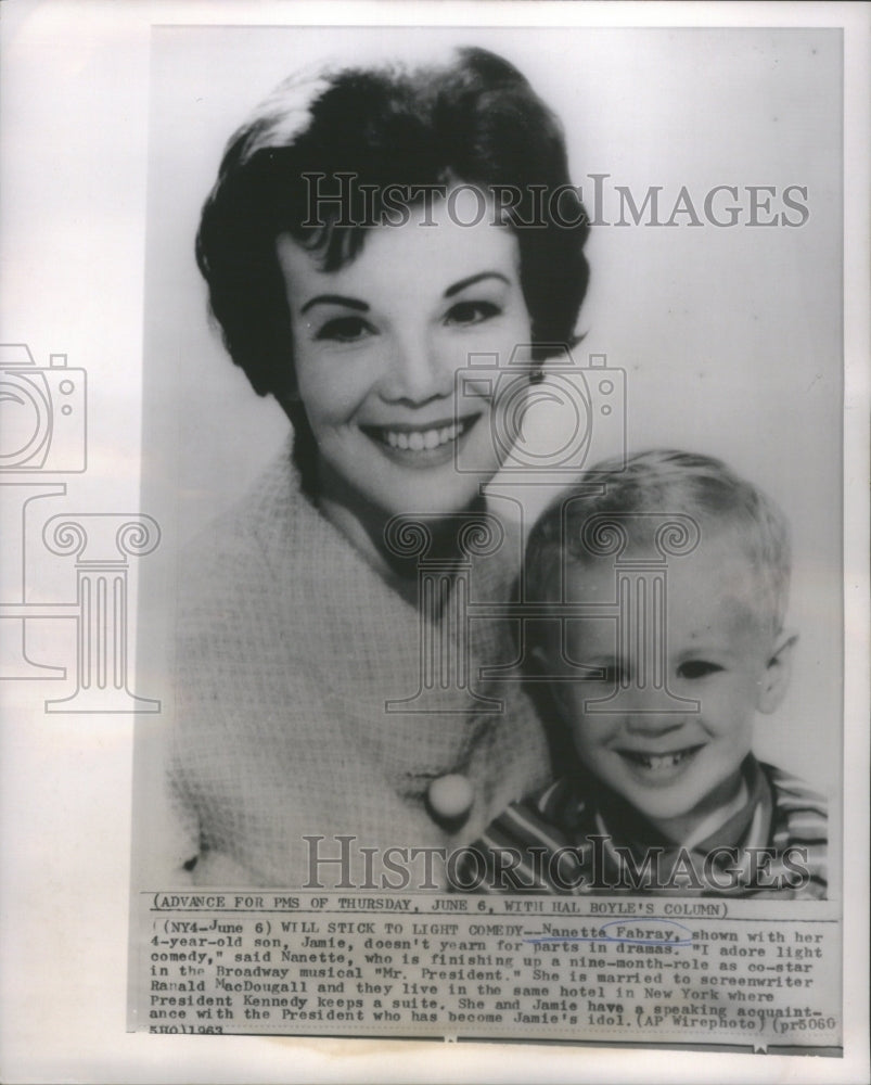 1963 Actress Fabray With Son New York-Historic Images