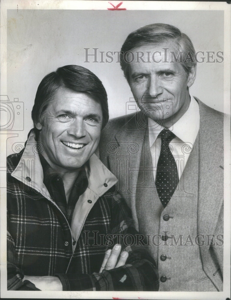 1980 Press Photo Chad Everett Arthur Hill Actors CBS TV- RSA42079 - Historic Images