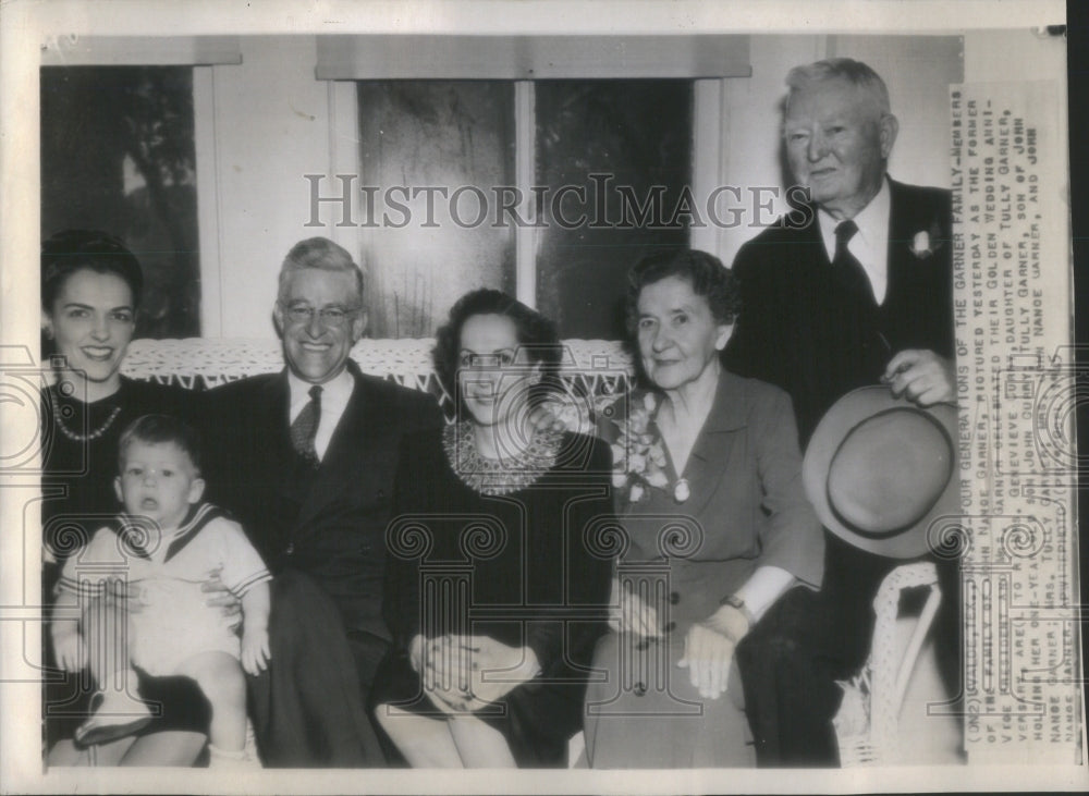 1945 Nanoe Garner Family Jenn John Golden - Historic Images