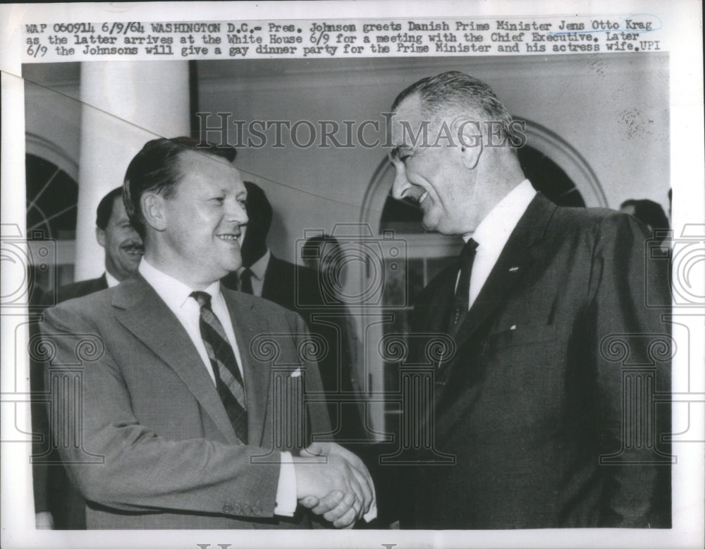 1964 Washington DC Pres Johnson Otto Krag - Historic Images