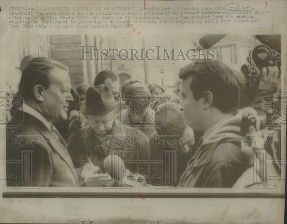 1968 Press Photo Banish Prime Minister Otto Krag- RSA43215 - Historic Images