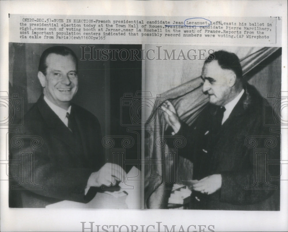 1965 Press Photo French-President-Candidate Jean LeCanu- RSA43343 - Historic Images