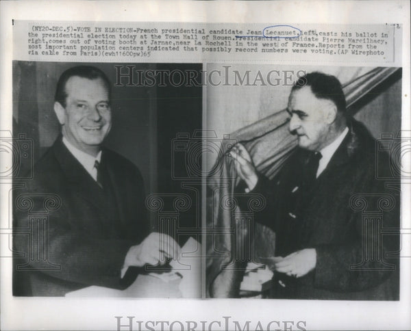 1965 Press Photo French-President-Candidate Jean LeCanu- RSA43343 ...