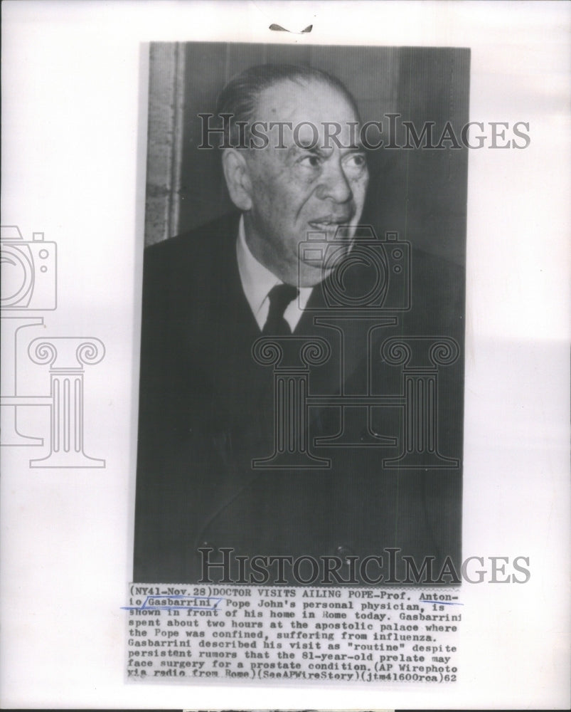 1962 Antonio Gasbarrini Physician - Historic Images