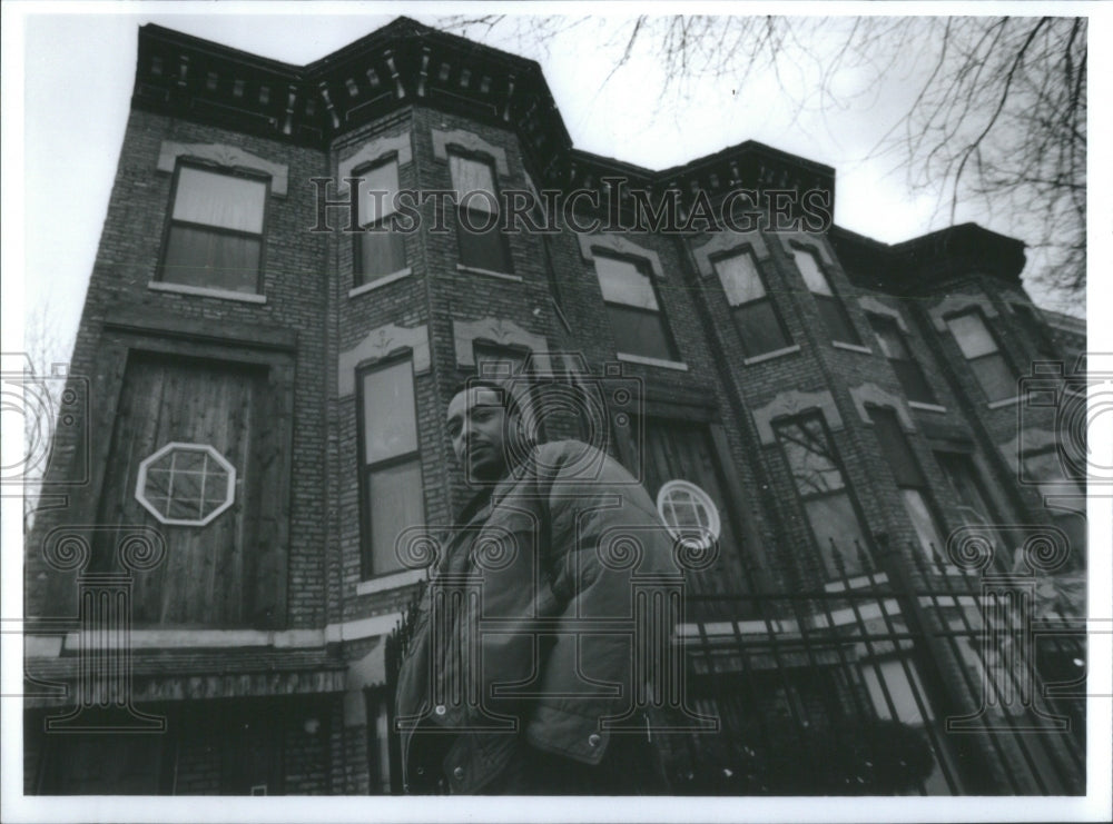 1993 Earnest Gates Near His West Side Home - Historic Images