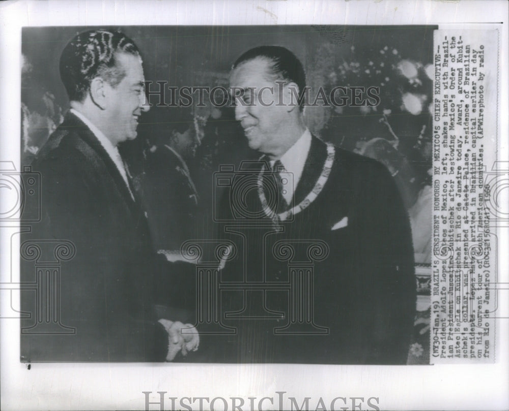 1960 President Adolfo Lopez Mateos Mexico - Historic Images