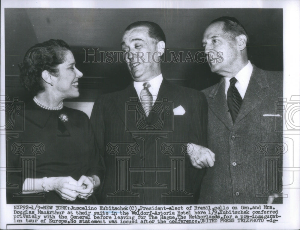 Press Photo Pres Juscelino Kubitschek Brazil Douglass- RSA43703 - Historic Images