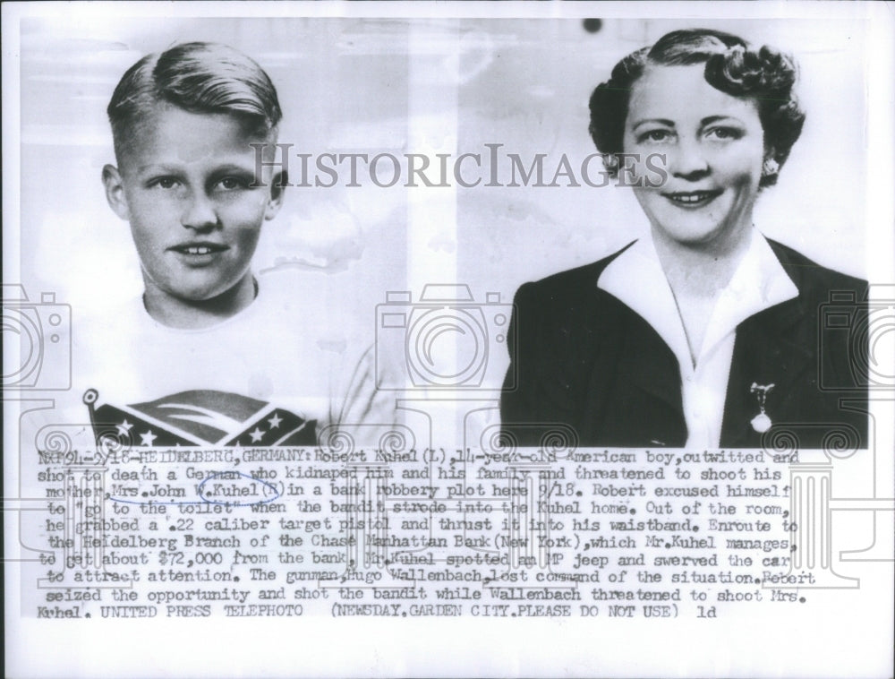 1956 John W Kuhel Bank Robbery - Historic Images