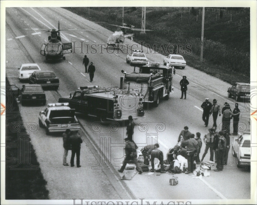 1986 Accident State Trooper Killed Itasca H - Historic Images