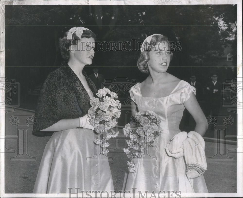 1956 Sally Warden Andria Rowley Brides - Historic Images