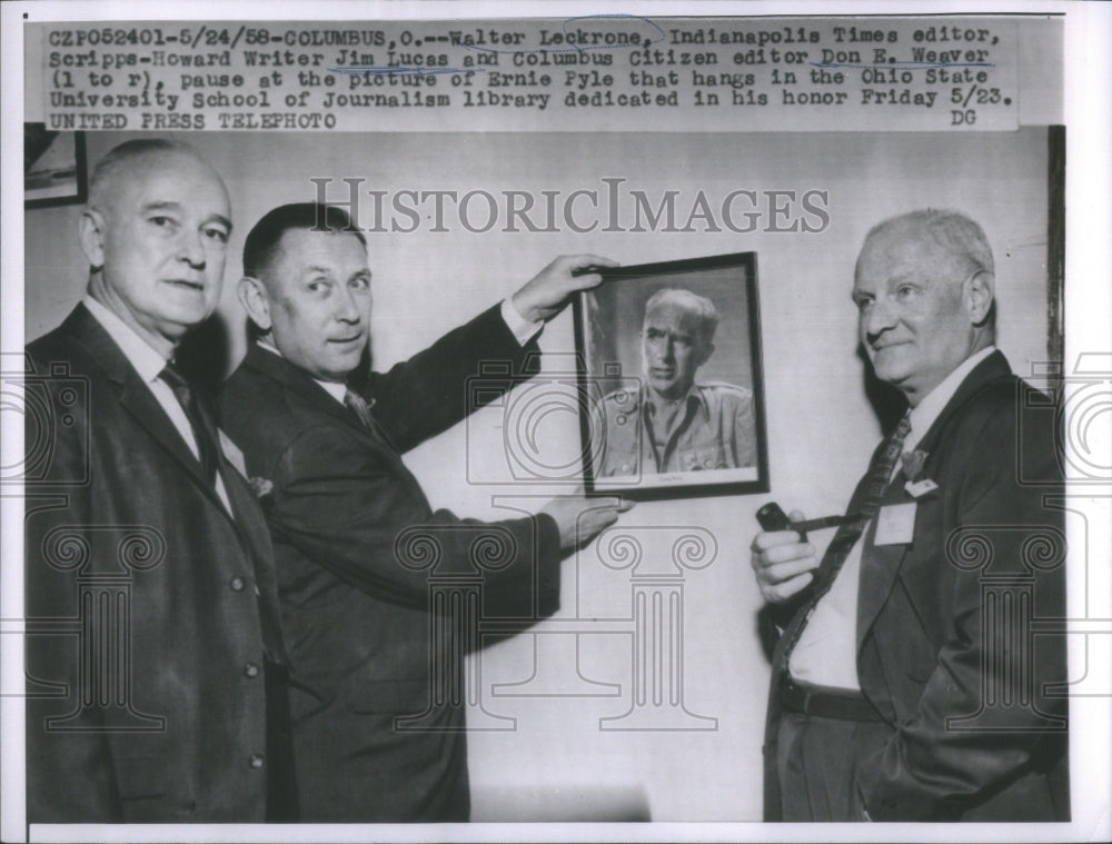 1958 Walter Leckrone, Jim Lucas, Don Weaver - Historic Images