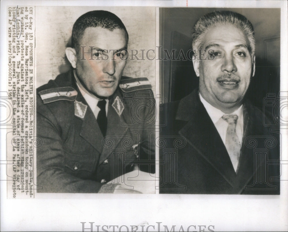 1966 Vice President Juan Lechin Barrientos - Historic Images