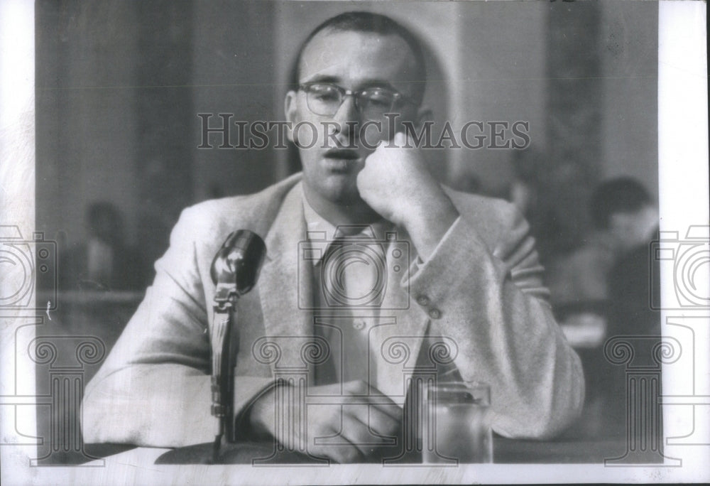 1957 Press Photo Gary Long Senate Rackets Committe - RSA44215 - Historic Images