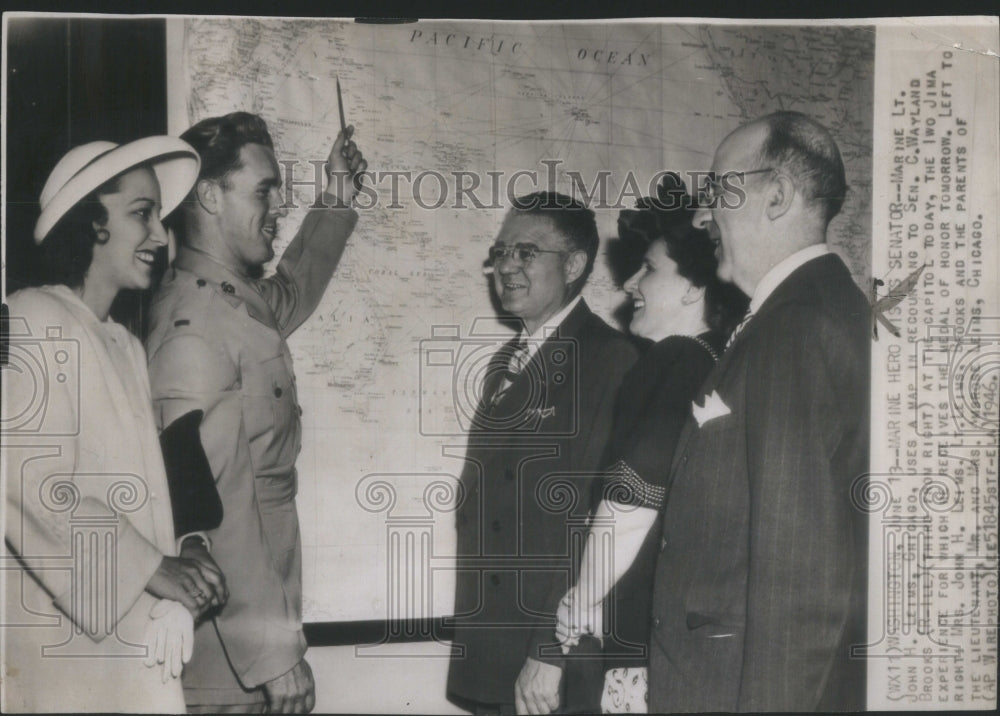 1946 Marine Lt John Levis Chicago Senator W - Historic Images