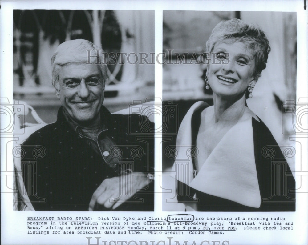 Press Photo Dick Van Dyke Cloris Leachman morning radio - Historic Images