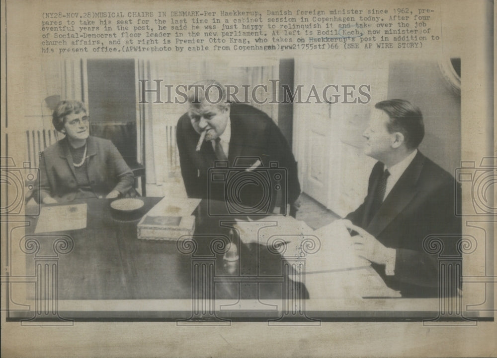 1966 Press Photo Per Haekkerup Danish Foreign Minister- RSA44543 - Historic Images