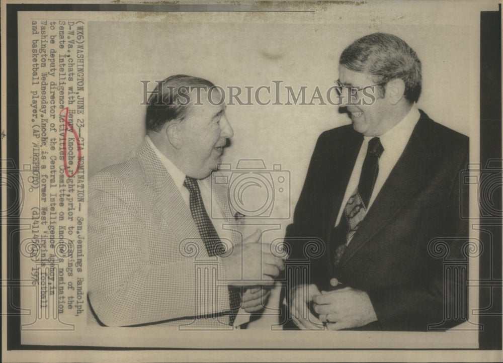 1976 Senator-Jennings Randolph Chat Henry K - Historic Images