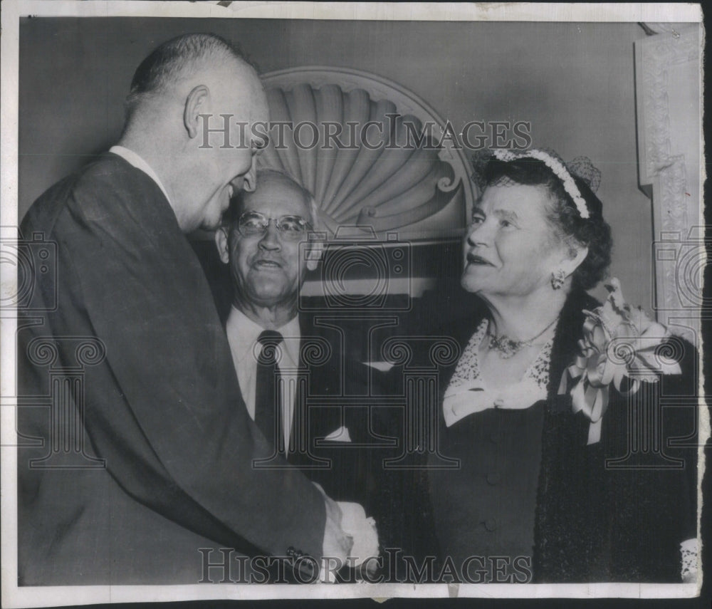 1955, President Eisenhower Lavina Christense- RSA44695 - Historic Images