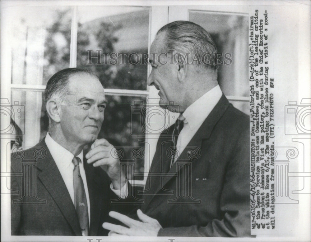 1966 Sen. J.W. Fulbright Senate Foreign Rel - Historic Images