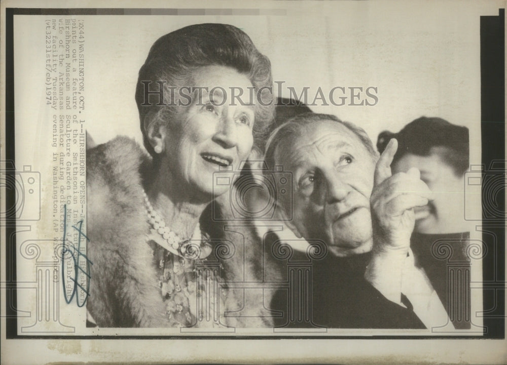 1974 Press Photo Joseph Hirshhorn feature Smithsonian I - Historic Images