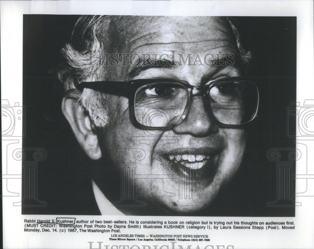 1987 Rabbl Harold Kushner Author - Historic Images