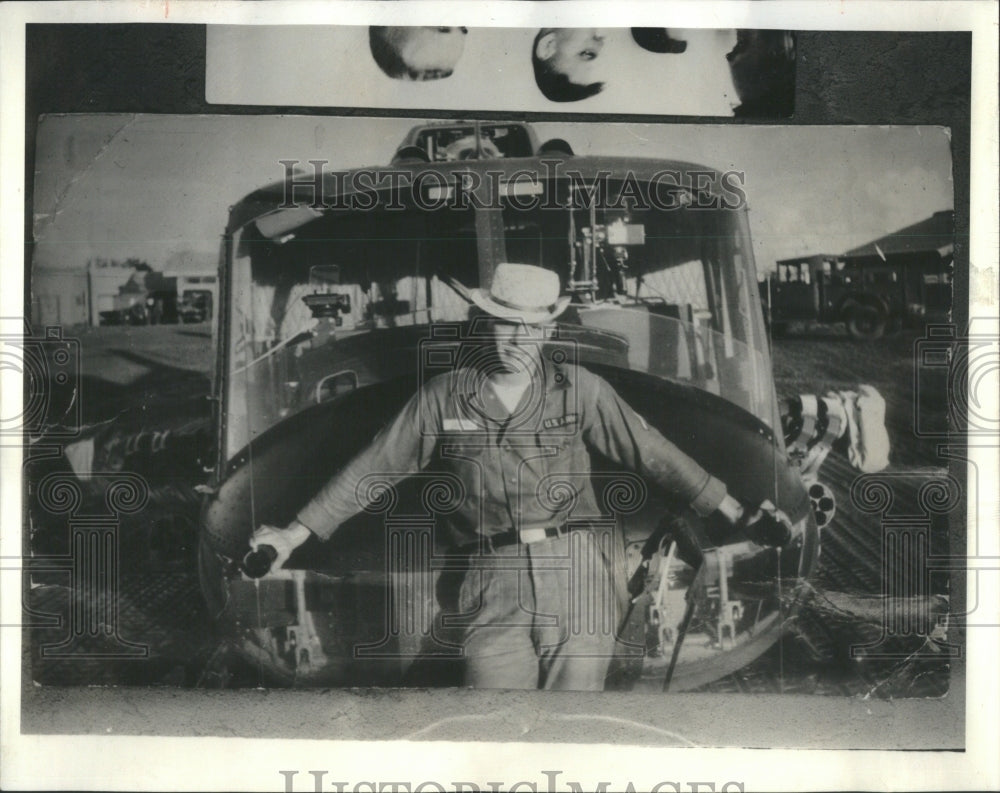 1965 Leonard Labiak helicopter mountainous - Historic Images