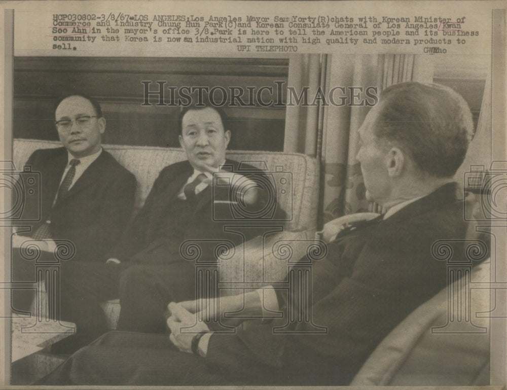 1967 Los Angeles Sam Yorty Korean Minister-Historic Images