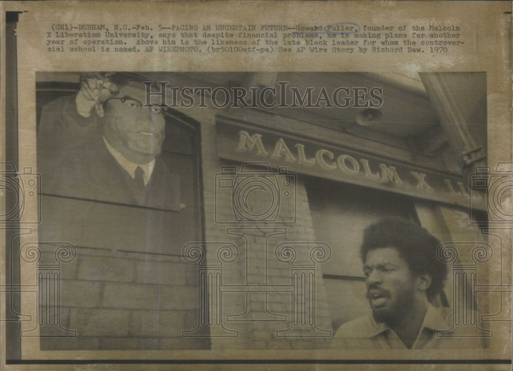 1970 Howard Fuller, Founder of the Malcom X - Historic Images