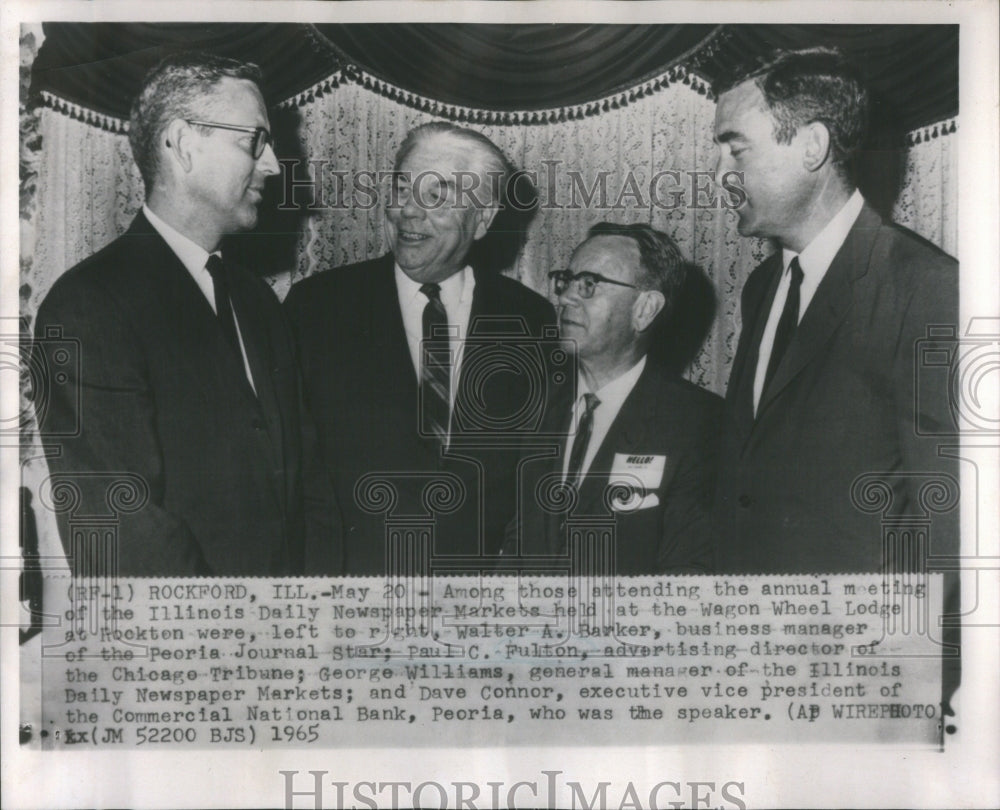 1965 Press Photo Il Newspaper Men Walter Barker, Paul F - Historic Images