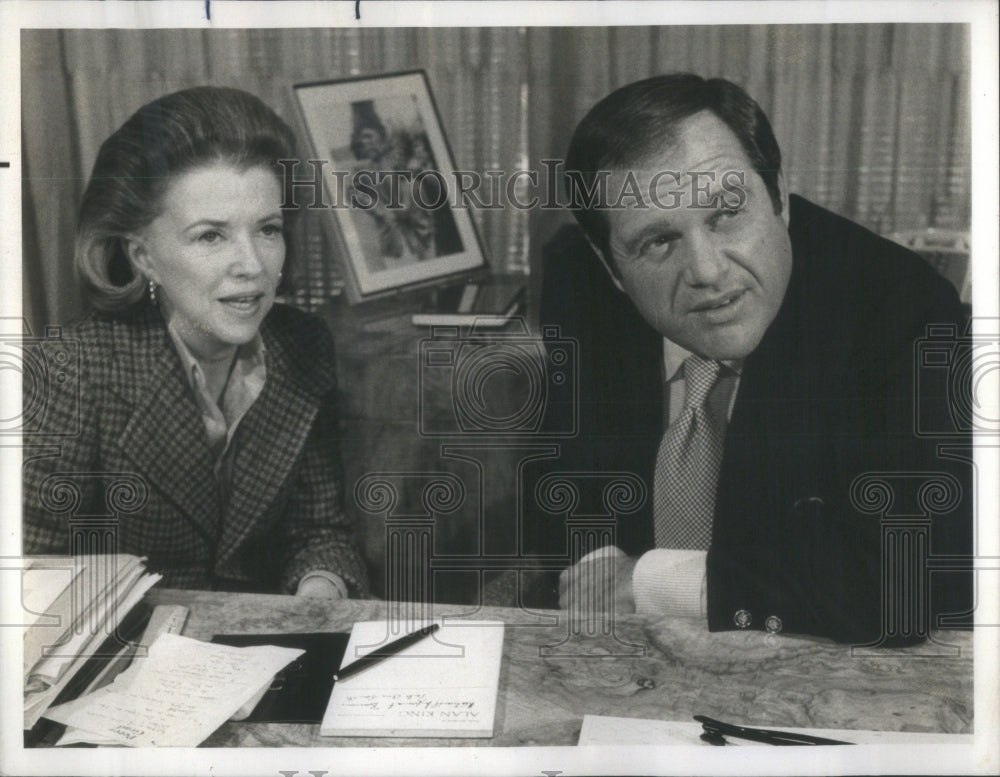 1975 Betty Furness and Alan King Actress/Ac - Historic Images