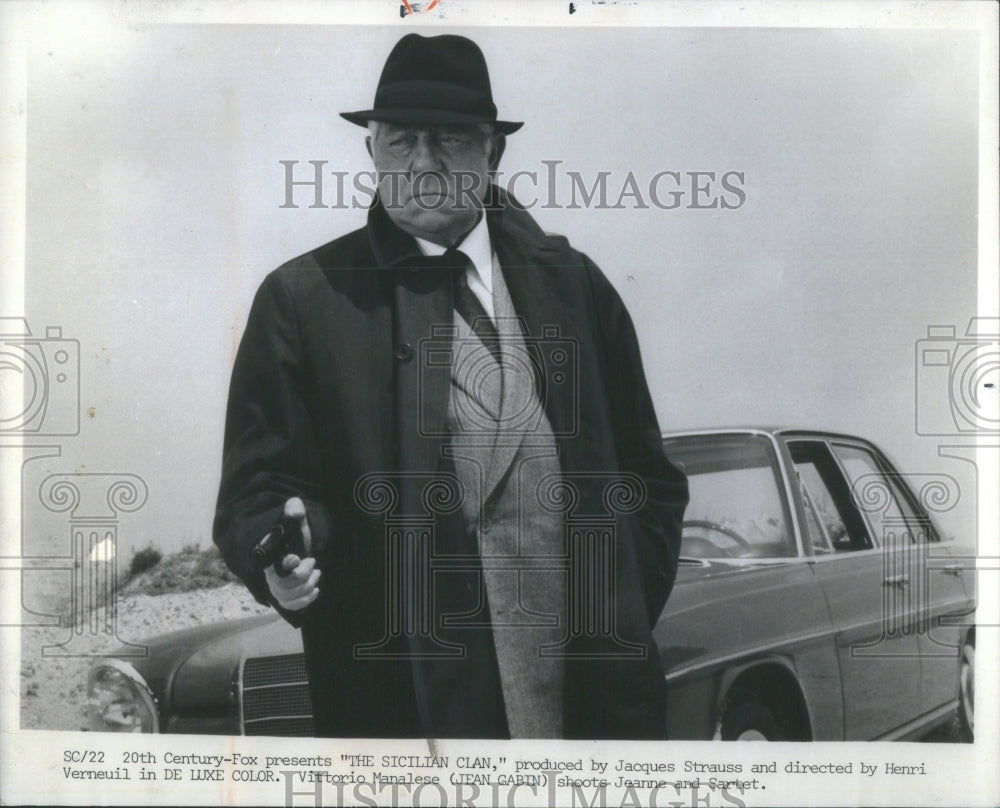 1970 Press Photo Actor Jean Gabon, &quot;The Sicilian Clan.- RSA45515 - Historic Images