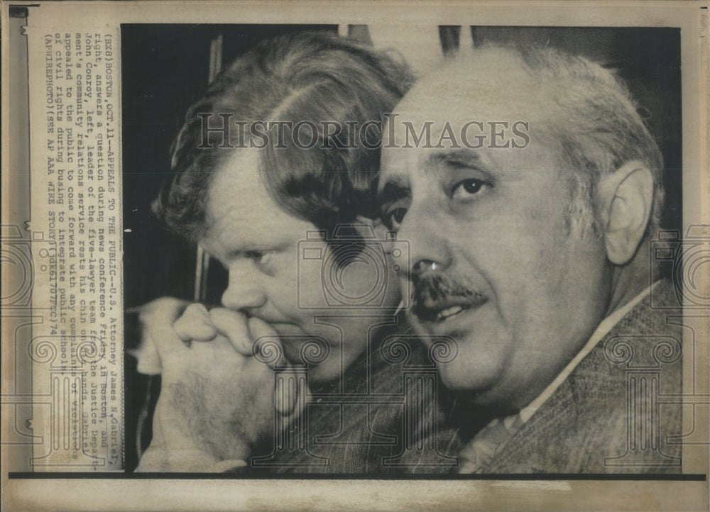 1974, U.S. Attorney James Gabriel &amp; John Con- RSA45549 - Historic Images