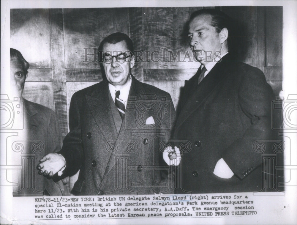 1952 Press Photo British UN Delegate Selwyn Lloyd- RSA45707 - Historic Images