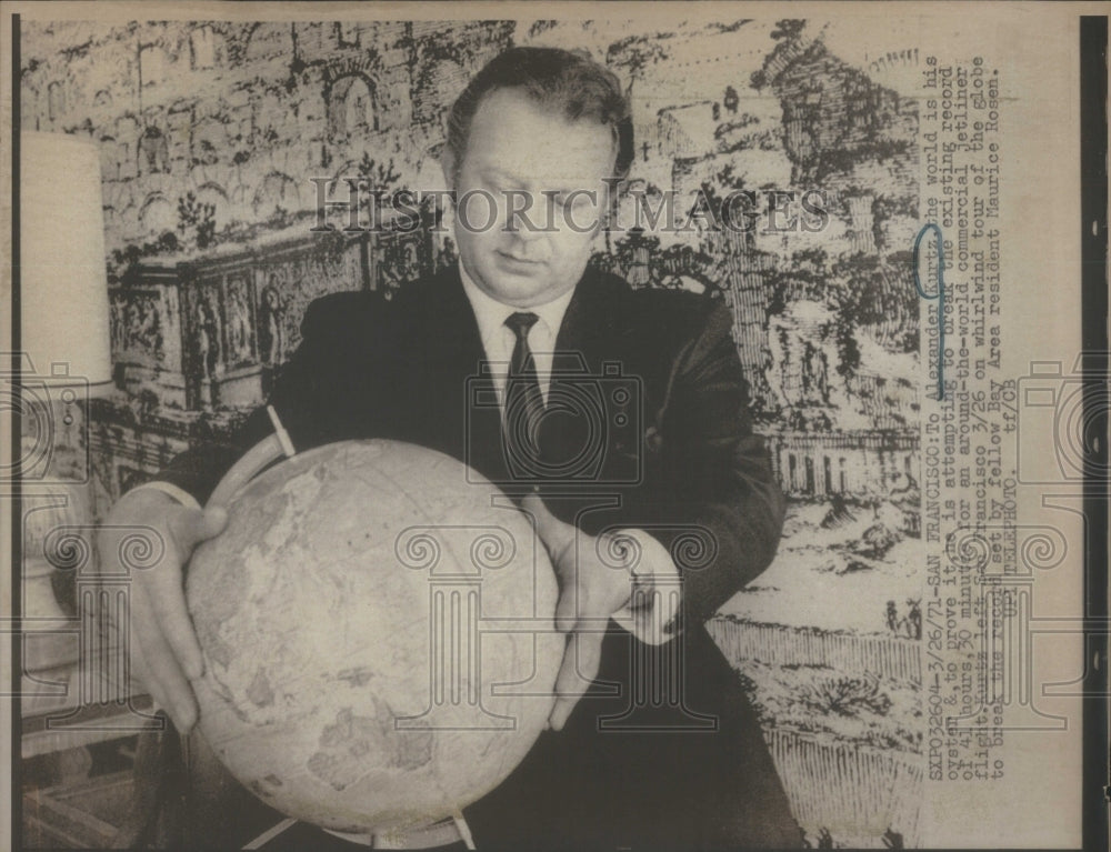 1971 Press Photo Alexander Kurtz Commercial Jetliner- RSA45721 - Historic Images