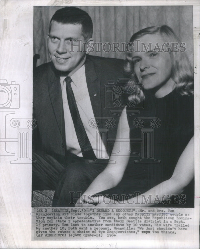 1964 Kranjcevich couple run for GOP rep., S - Historic Images