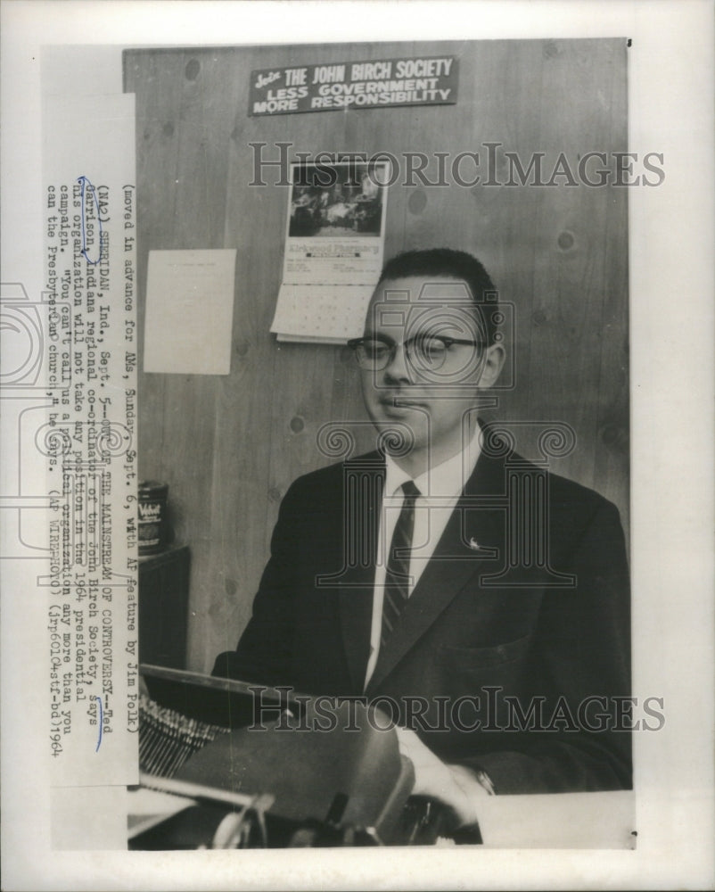 1964 Ted Garrison of the John Hirch Society - Historic Images