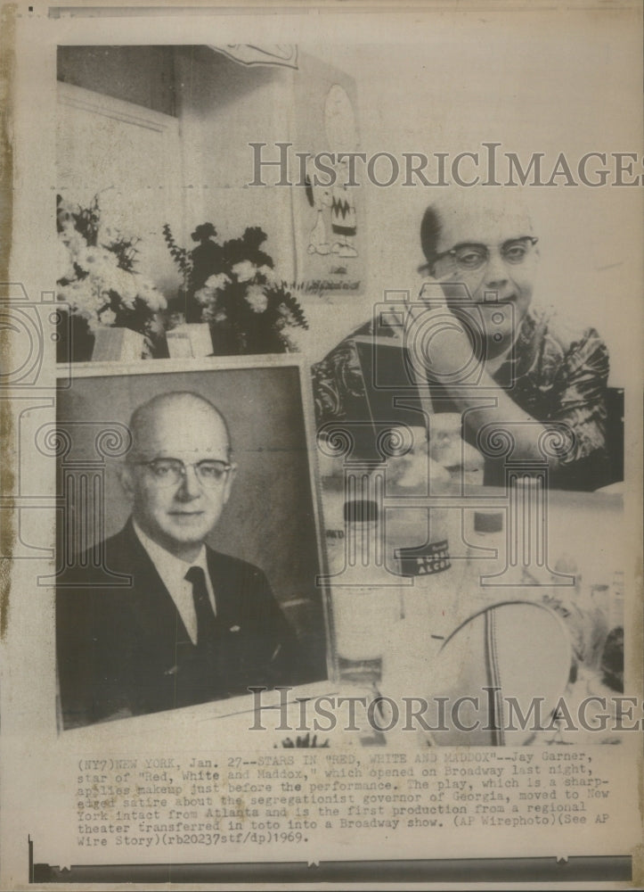 1969 Jay Garner, star of "Red, White, and M - Historic Images