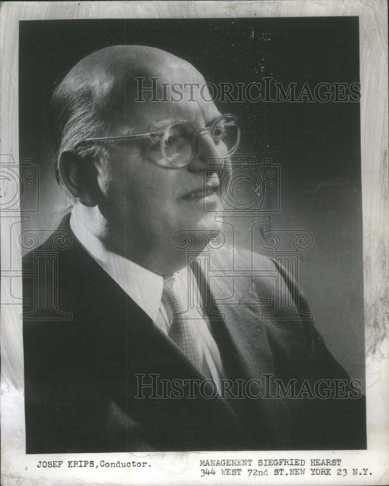 1960 Press Photo Conductor Josef Krips direct Mozart&#39;s- RSA46541 - Historic Images