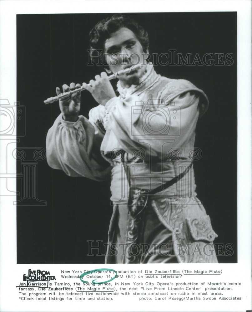 1987 Jon Garrison Tenor Magic Flute Opera - Historic Images