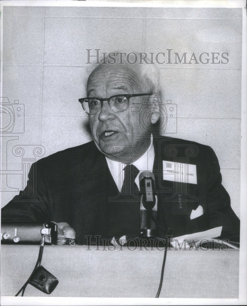 1970 Press Photo Chauncey Leake Conference chairman- RSA46831 - Historic Images